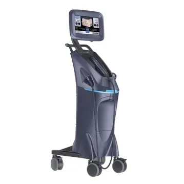 The Microson HIFU system, a mobile unit with a screen on top